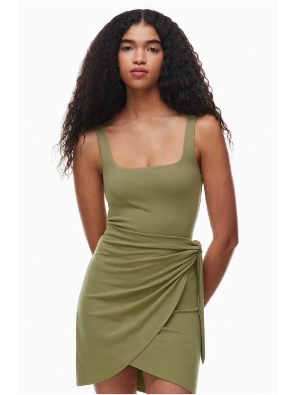 Wilfred olive Saturn mini dress small
